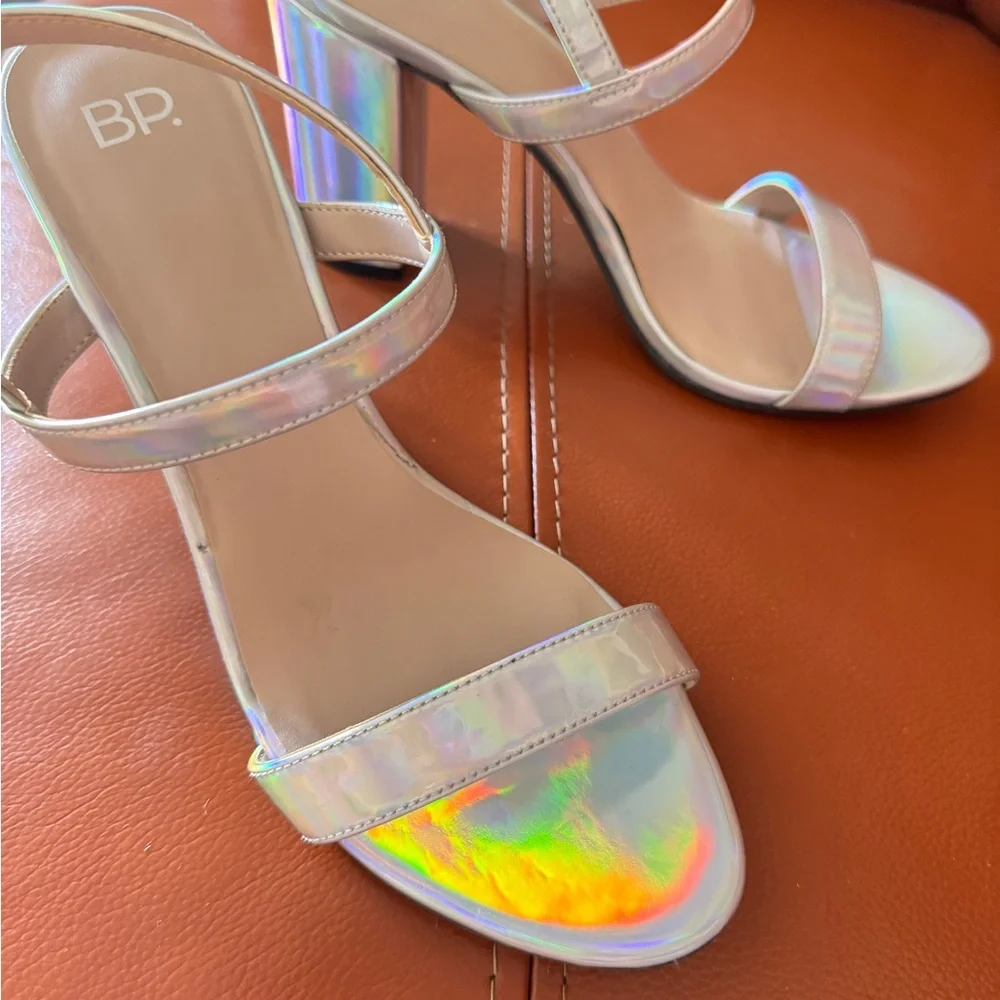 Metallic Strappy Heels